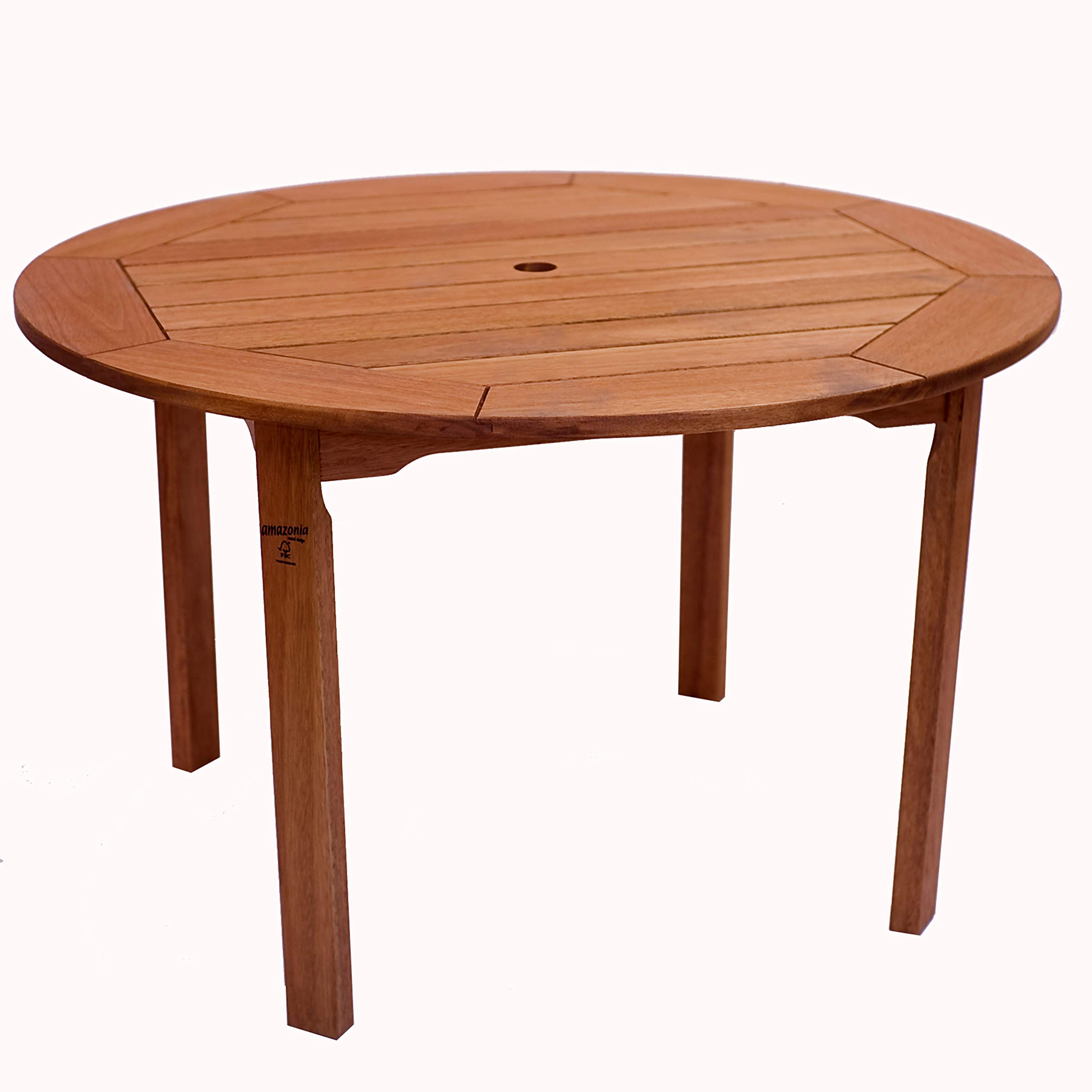 【Furniture】5 Piece Round Patio Dining Set | Eucalyptus Wood | Ideal for Outdoors and Indoors