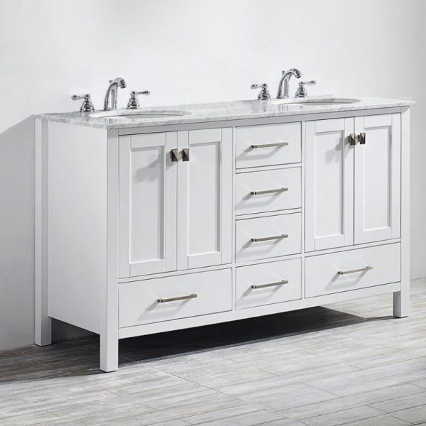 60-inch double bathroom vanity set