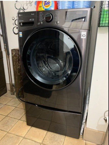 LG TurboWash 360 with AI DD V9 F4V909BTSE WiFi-enabled 9 kg 1400 Spin Washing Machine - Black