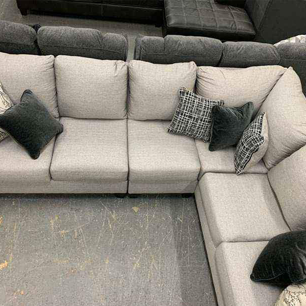 Sectional Sofa Couch with Ottoman Living Room Corner Couch 6 Seat Modular L Shaped Couch for Home Office