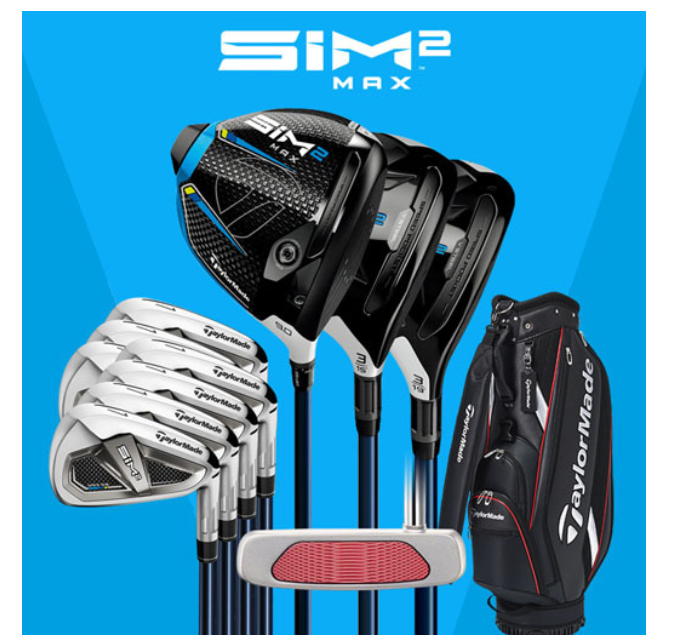 TaylorMade’s new golf clubs, male SIM2 MAX series golf full set of clubs