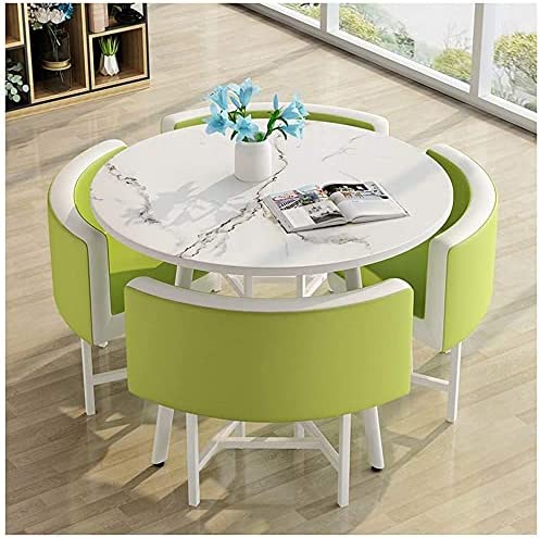 【Furniture】Kitchen Dining Table Set Round Dining Table Set for Home, Home Furniture Set 1 Table 4 Chairs