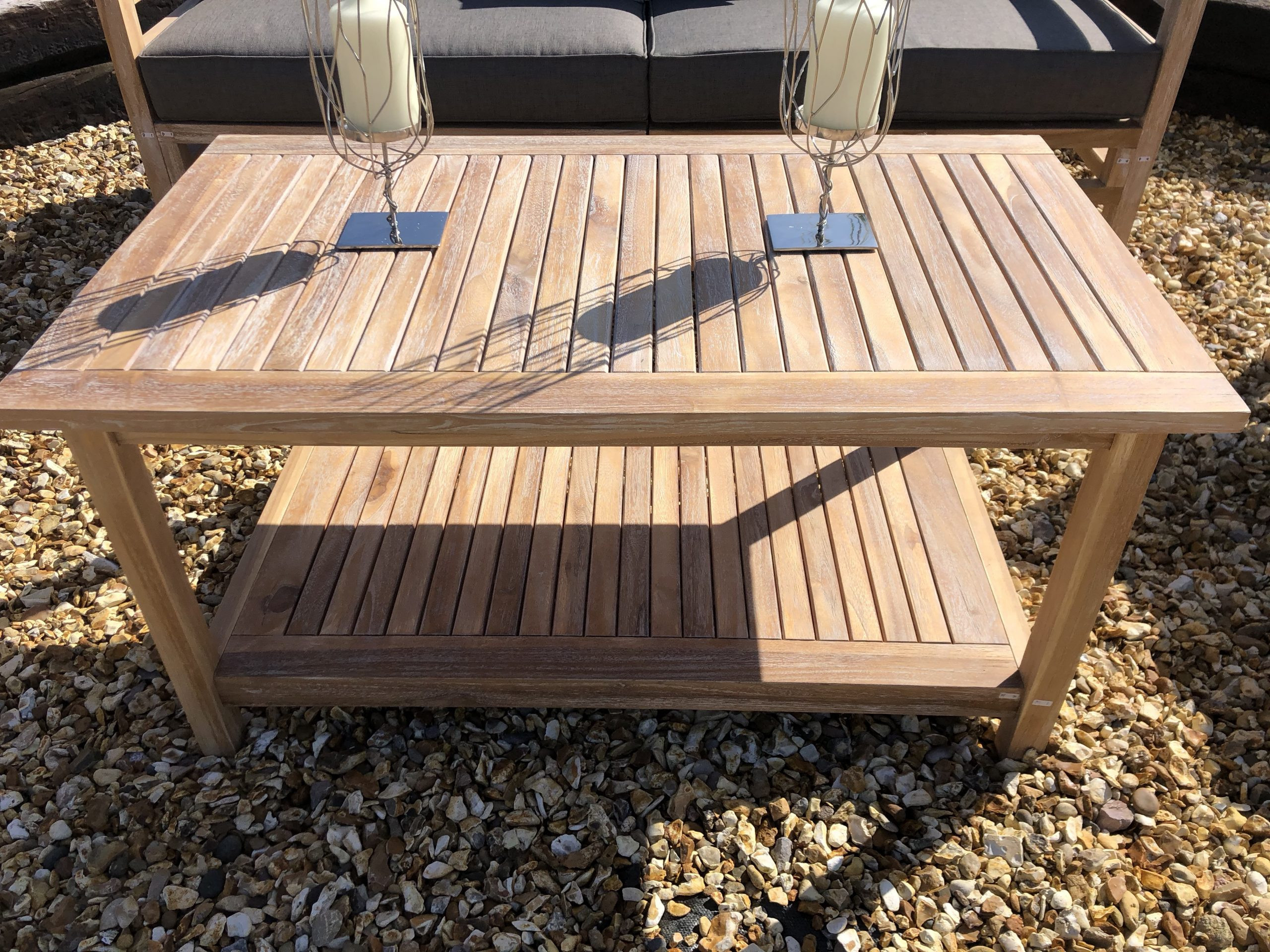 teak garden sofa set with coffee table