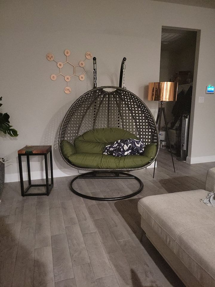 Double Egg Chair and Single Egg Chair with Stand