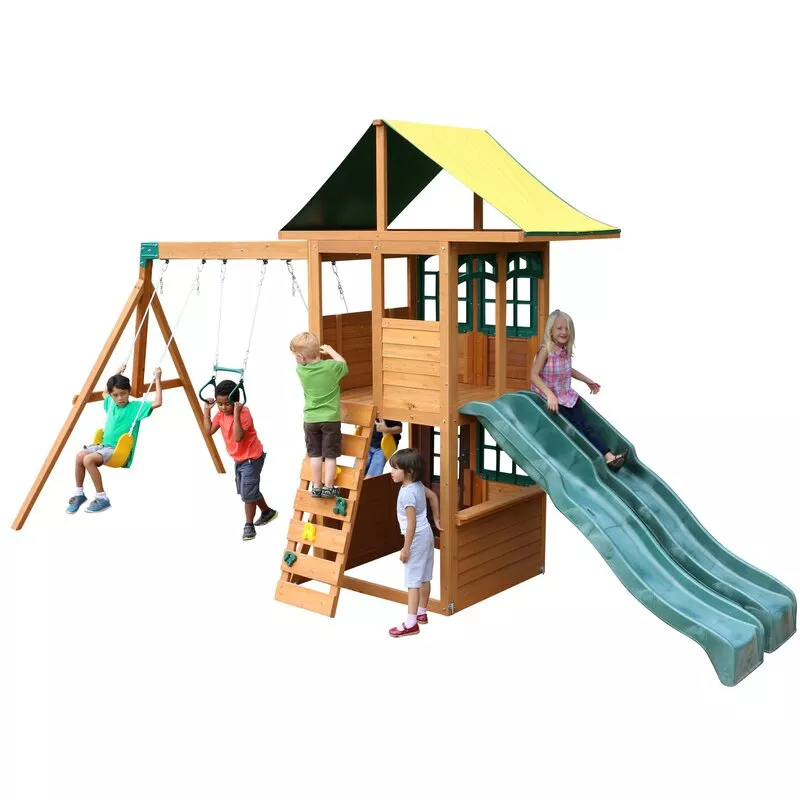 TREASURE COVE WOODEN SWING SET