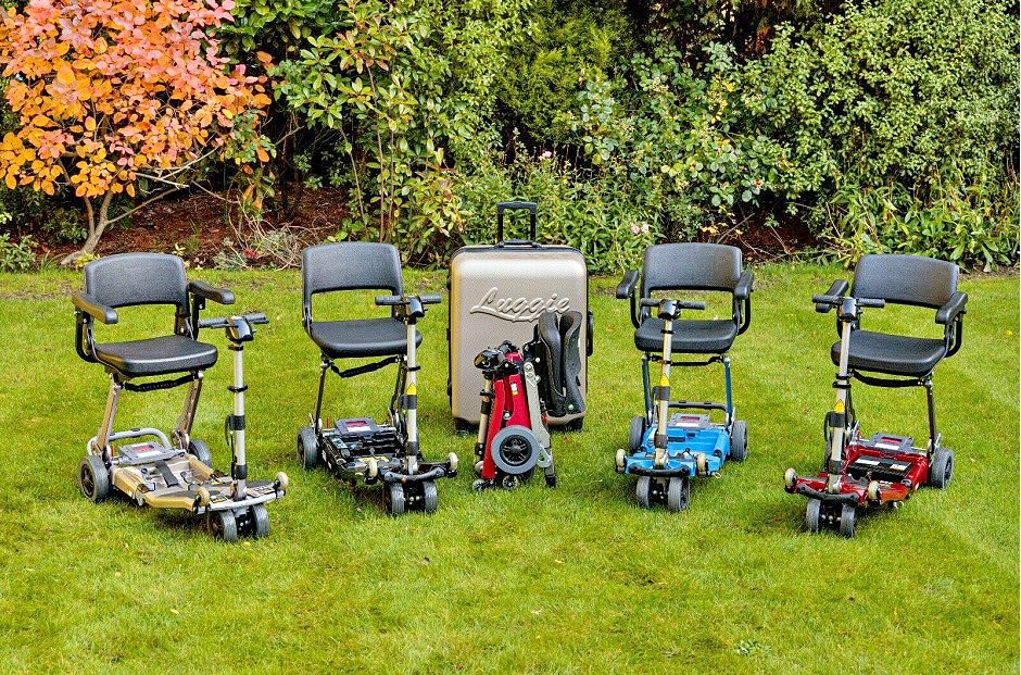 LUGGIE BLUE Folding Travel Mobility Boot Scooter FULLY SERVICED