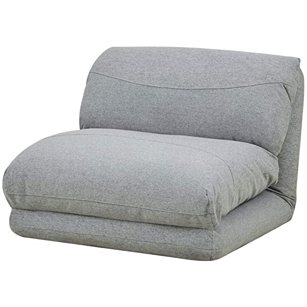 GIA Tri-Fold Sofa Bed, With Pillow, Yellow Yellow With Legs