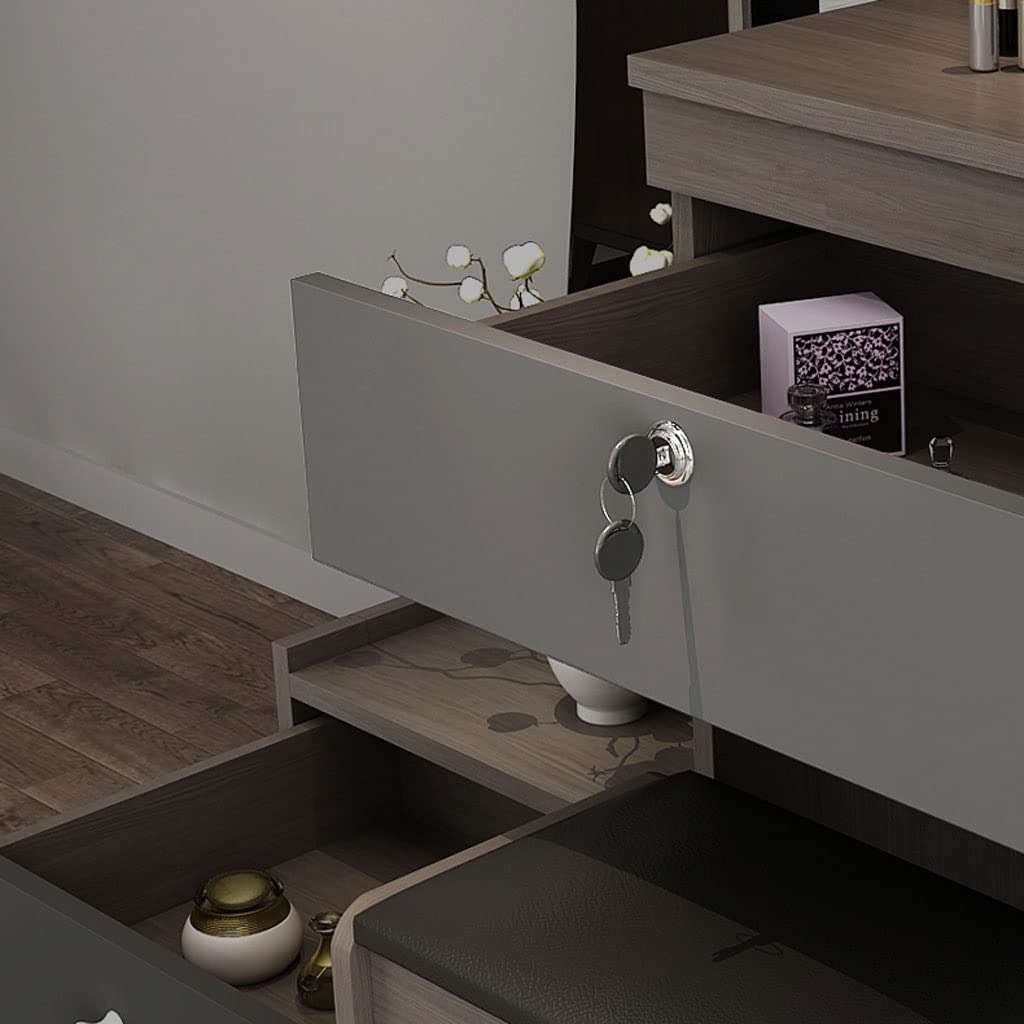 【Furniture】Bedroom Table Vanity Table Set Bedroom Storage Dresser Modern Women's Full-length Mirror