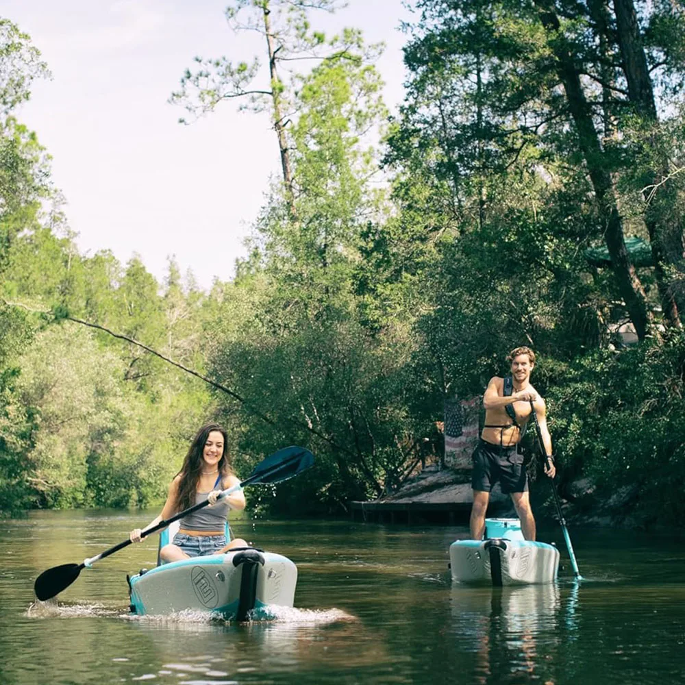 BOTE Deus Aero Inflatable Kayak Compatible with MagnePod for Adults and Kids, Including Travel Bag, 1 Person Single Seat Inflatable Kayak for Recreational Fishing, Hunting and Leisure