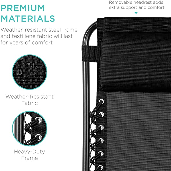 Best Choice Products Set of 2 Adjustable Steel Mesh Zero Gravity Lounge Chair Recliners w/Pillows and Cup Holder Trays - Burgundy