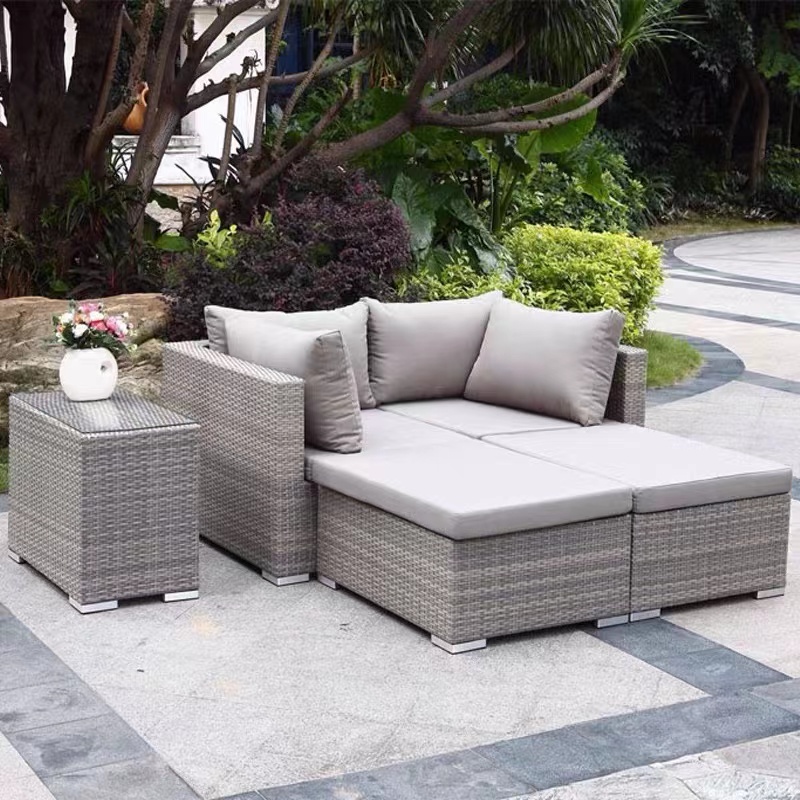 Outdoor Sofa Set Garden Double Storage Casual Rattan Furniture Set