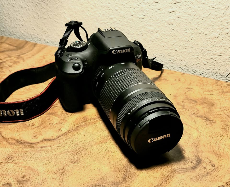 Canon EOS Rebel T7 DSLR Camera2 Lens Kit with EF18-55mm + EF 75-300mm Lens, Black