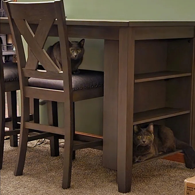 【Furniture】4 - Person Bar Furniture Counter Height Dining Set