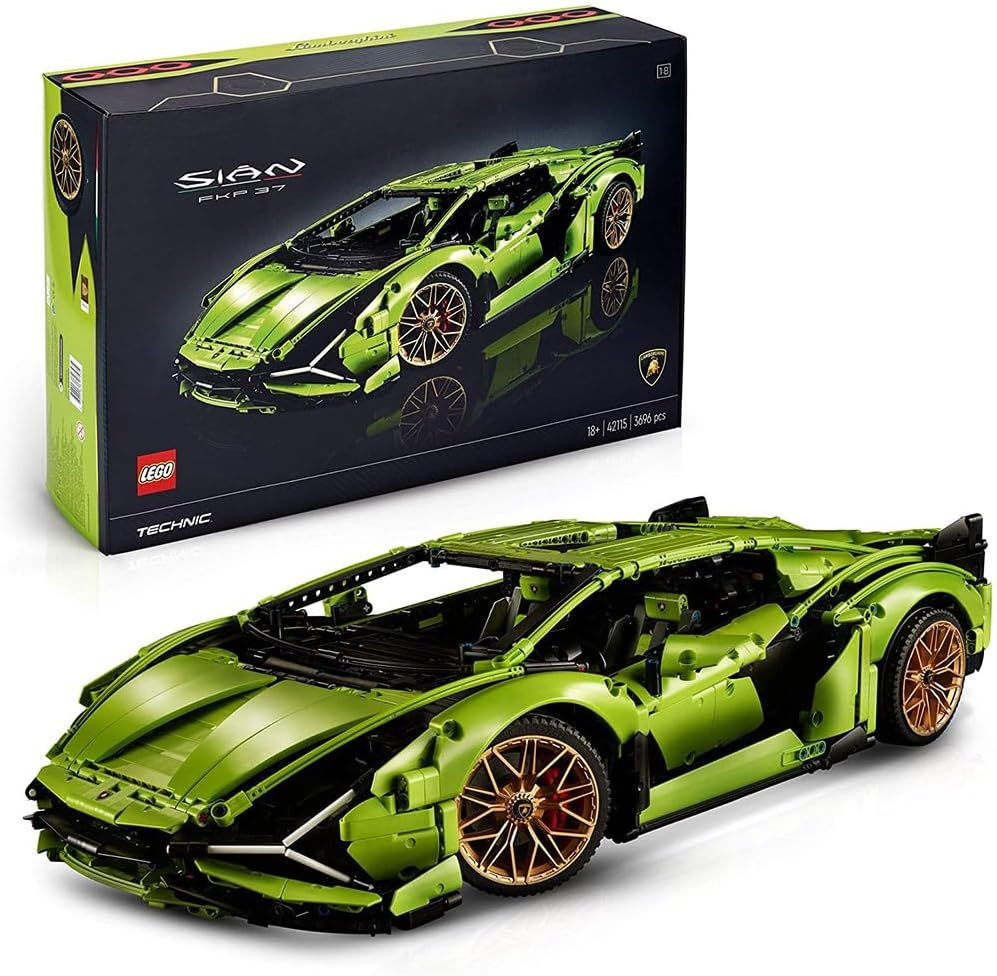 LEGO Technic Lamborghini Sián FKP 37 Race Car Model Building Kit for Adults, Idea for Men and Women, Advanced Collectible Set 42115