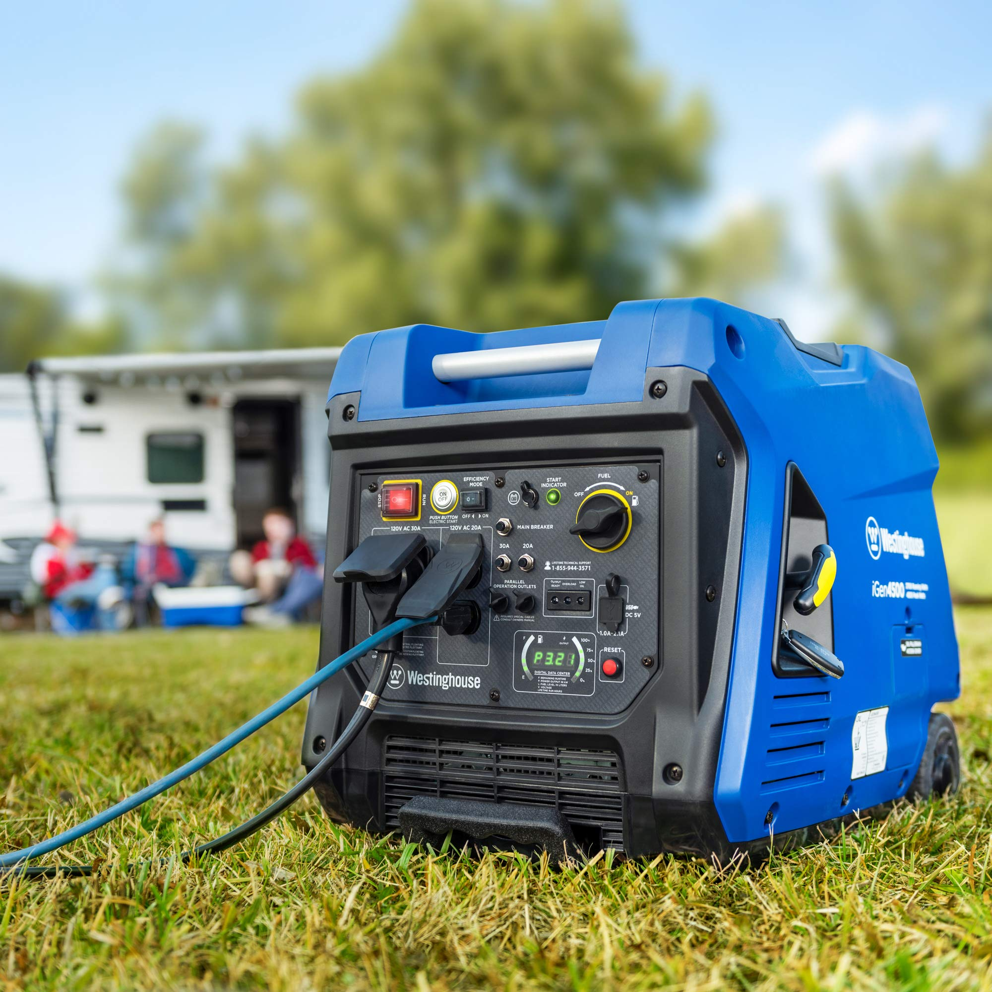 Westinghouse 4500 Watt Super Quiet Portable Inverter Generator, Remote Electric Start with Auto Choke