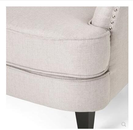 American fabric single sofa light luxury casual tiger chair footrest living room bedroom simple fabric small apartment sofa