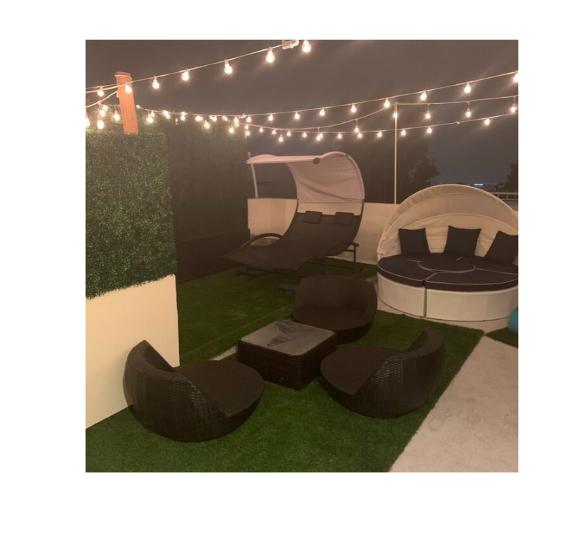 Chatteris 55 Wide Outdoor Patio Sofa Bed with Cushion