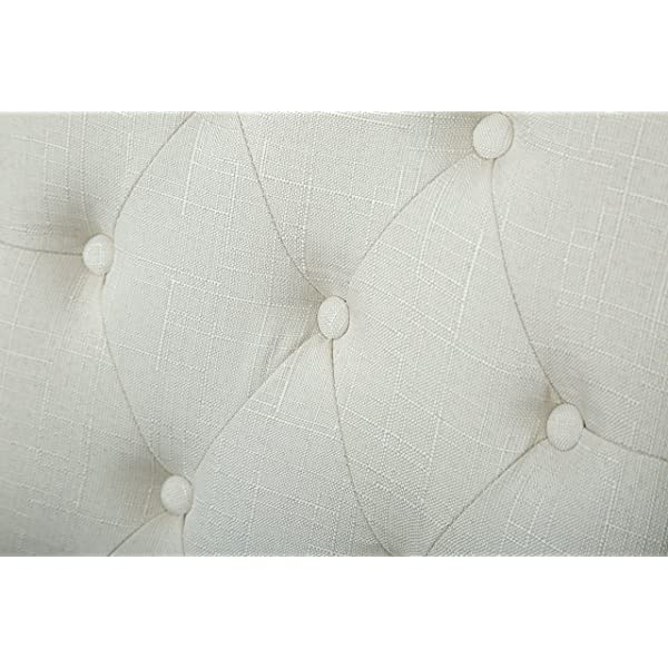 Roundhill Furniture Habitanian 6-Piece White Wash Dining Set with Tufted Chairs and Bench, Beige