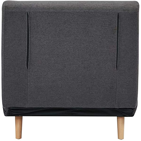 GIA Tri-Fold Sofa Bed, With Pillow, Yellow Yellow With Legs