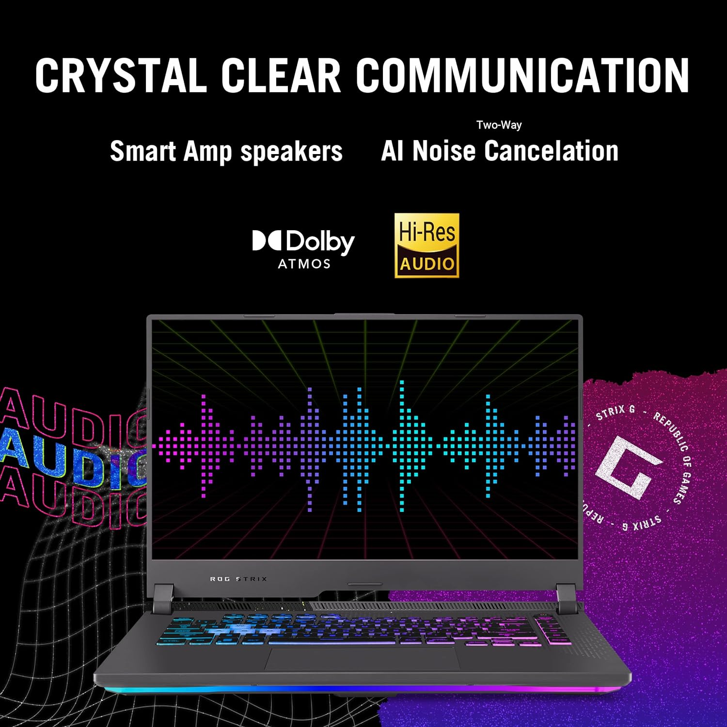 ASUS ROG Strix G15 (2022) Gaming Laptop, 15” 16:10 FHD 144Hz, GeForce RTX 3050, AMD Ryzen™ 7 6800H/HS, 16GB DDR5, 512GB PCIe SSD, Wi-Fi 6E, Windows 11, G513RC-ES73, Eclipse Gray