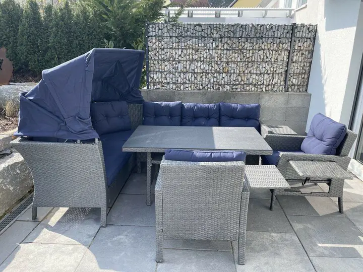 【Home&Garden】XXL Lounge Set WHD 207x162x256 Seating Group Garden Lounge Set