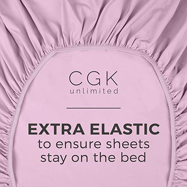 Queen Fitted Sheet - Single Fitted Deep Pocket Sheet - Fits Mattress Perfectly - Soft Wrinkle Free Sheet - 1 Fitted Sheet Only – Light Pink Queen Light Pink
