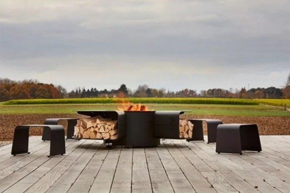 Patio brazier Garden grill outdoor furniture grill iron brazier