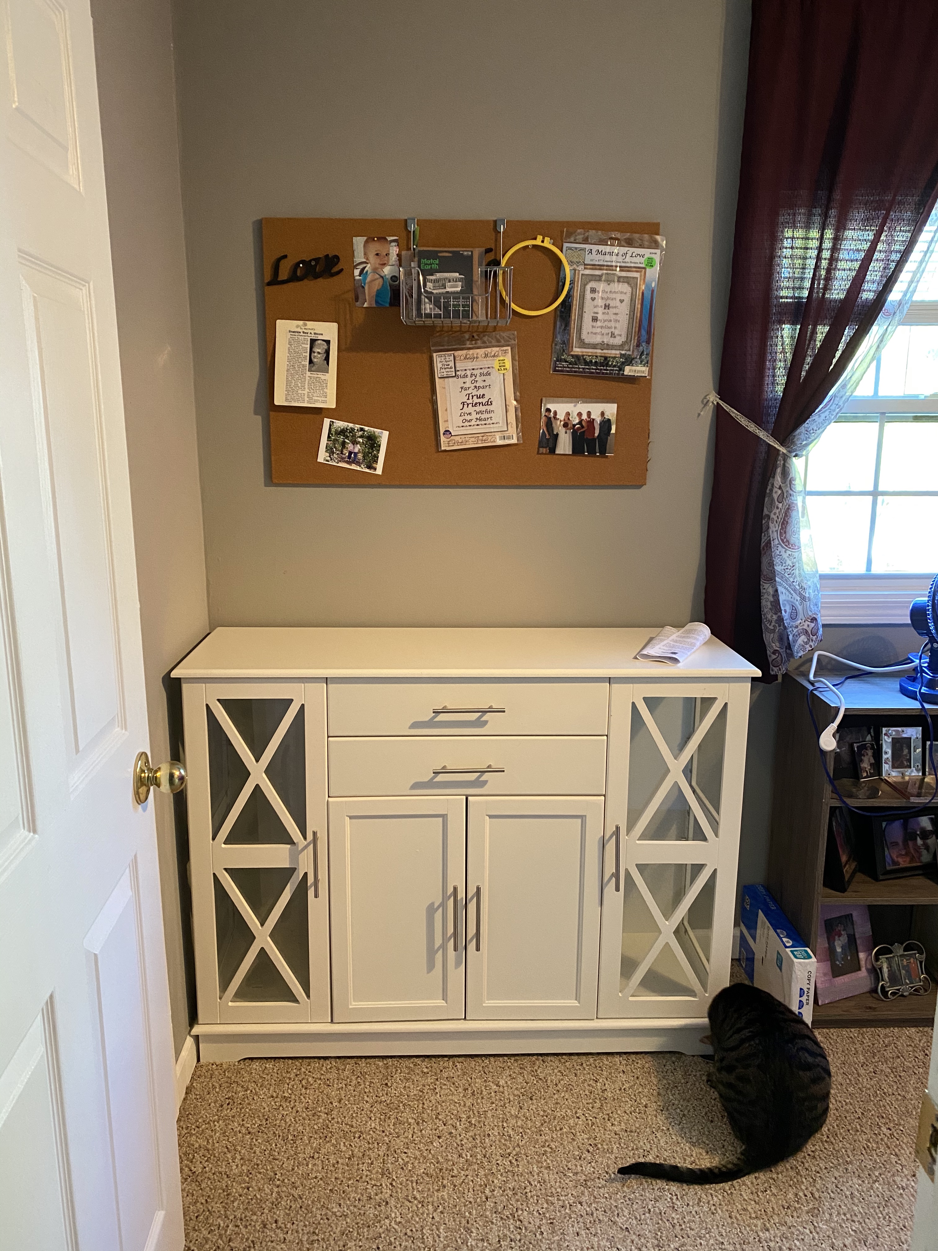 【Furniture】Wood 47 Inch Sideboard Buffet Storage Cabinet Console Sofa Table, Kitchen Dining Room Home Decor