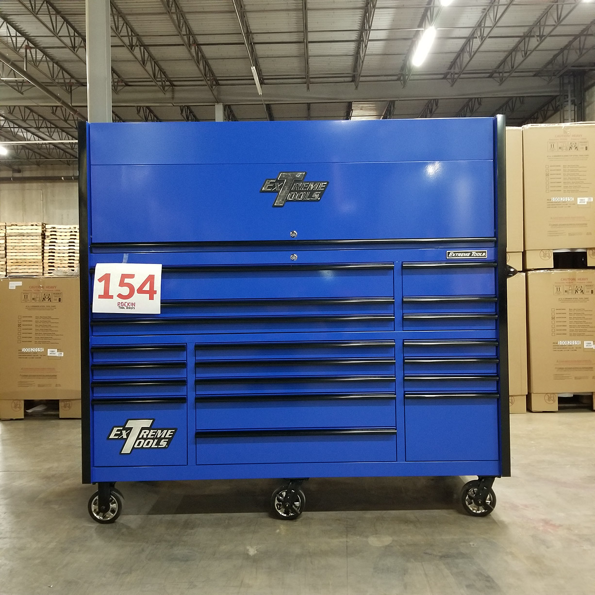 used toolboxShowRoom Demo, Extreme Tools 72 x 30 19 Drawers Roller Cabinet & Power Hutch Combo